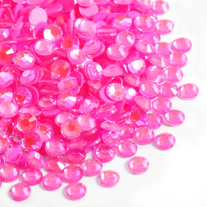 Beadsland Flat Back Crystal Rhinestones Round Gems For Nail Art And Craft Glue Fix - Luminous Rose