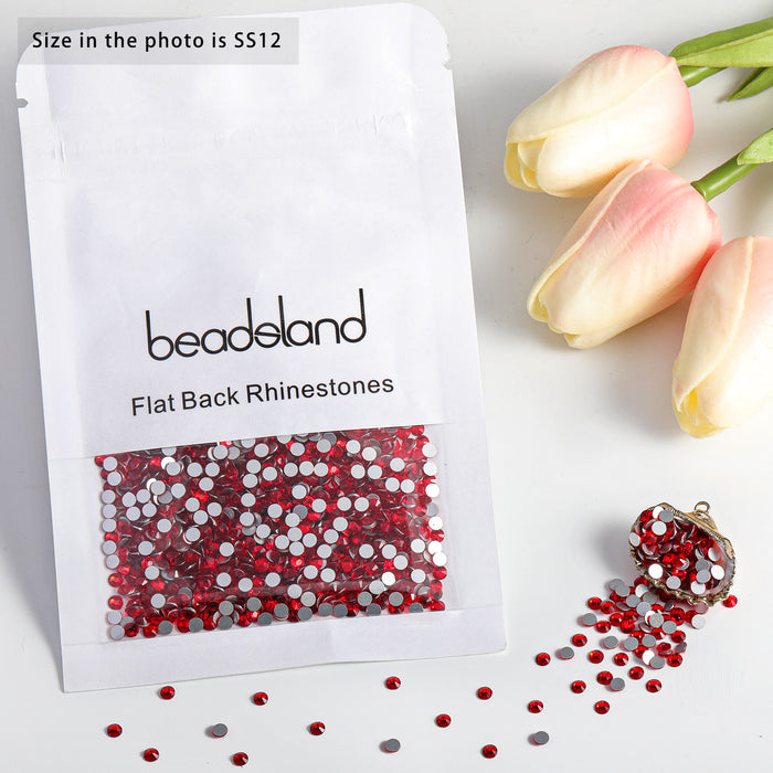 Beadsland Flat Back Crystal Rhinestones Round Gems for Nail Art and Craft Glue Fix CrystalAB (39-40mm) SS16/1440pcs