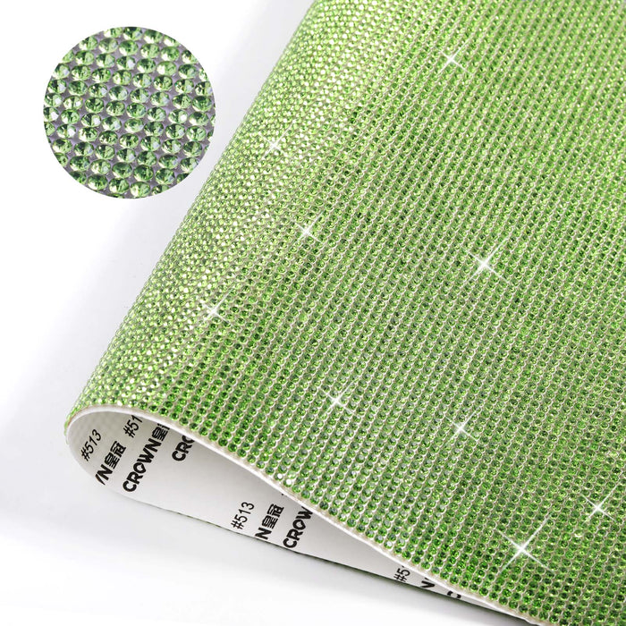 Beadsland Bling Rhinestone Sheet Self Adhesive Glitter Crystal Rhinestones Sticker DIY Gifts Car Decoration 15.75" x 9.45" (Light Green)