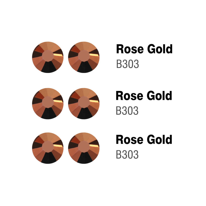 Beadsland Flatback Rhinestones Bulk, Rhinestones for Nails Crafts Clothes DIY Decoration, Rose Gold