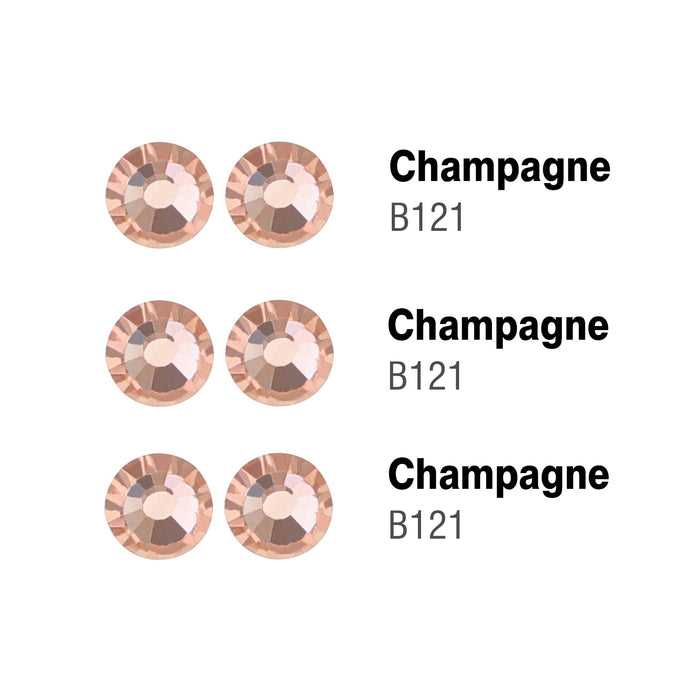 Beadsland Hotfix Rhinestones Bulk, Hot Fix Rhinestones for Crafts Clothes DIY Decoration, Champagne