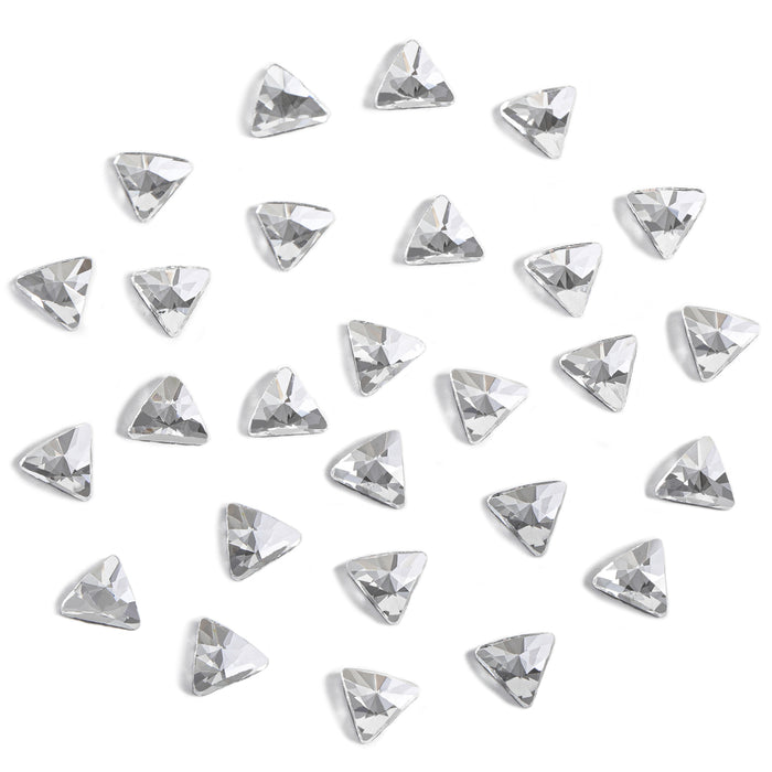 Beadsland 144pcs Hotfix Rugular Triangle Crystal, Shaped Rhinestones Flatback Glass Crystal Gems, 5ⅹ5mm