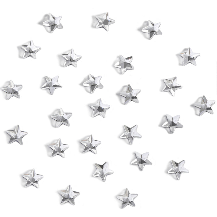 Beadsland 144pcs Hotfix Star Crystal, Shaped Rhinestones Flatback Glass Crystal Gems, 5ⅹ5mm