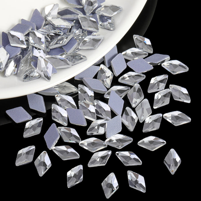 Beadsland 144pcs Hotfix Diamond Crystal, Shaped Rhinestones Flatback Glass Crystal Gems, 6ⅹ10mm