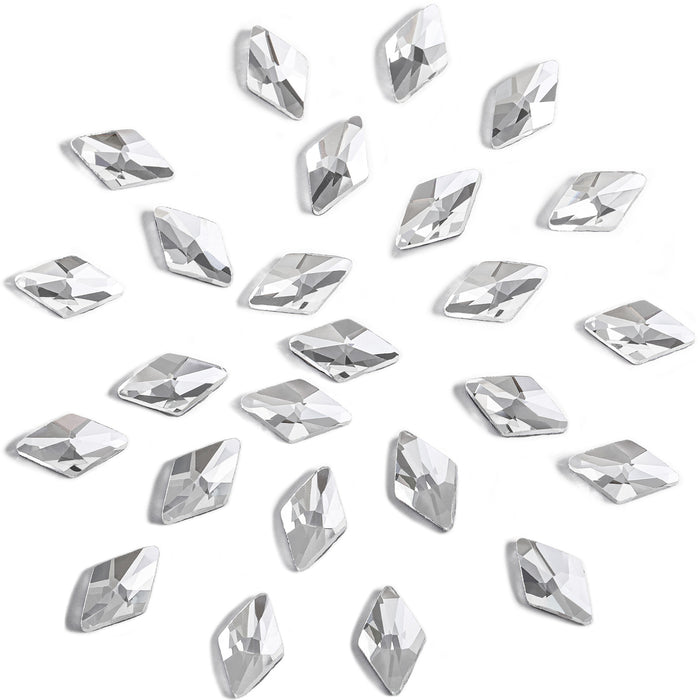 Beadsland 144pcs Hotfix Diamond Crystal, Shaped Rhinestones Flatback Glass Crystal Gems, 6ⅹ10mm