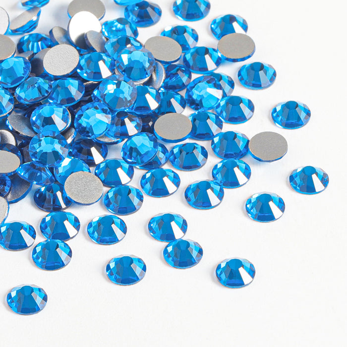 Beadsland Flatback Rhinestones Bulk, Rhinestones for Nails Crafts Clothes DIY Decoration, Capri Blue