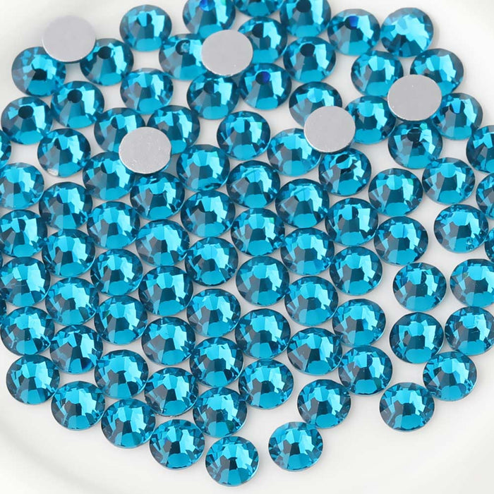 Beadsland Flatback Rhinestones Bulk, Rhinestones for Nails Crafts Clothes DIY Decoration, Indicolite