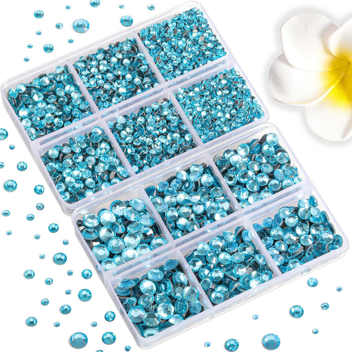  BEADSLAND 6736pcs Hotfix Rhinestones Flatback,Blue Rhinestones  for Crafts Clothes Mixed 5 Sizes, Hotfix Crystals with Tweezers and Wax  Pencil Kit, SS6-SS30,Lt.Sapphire : Everything Else