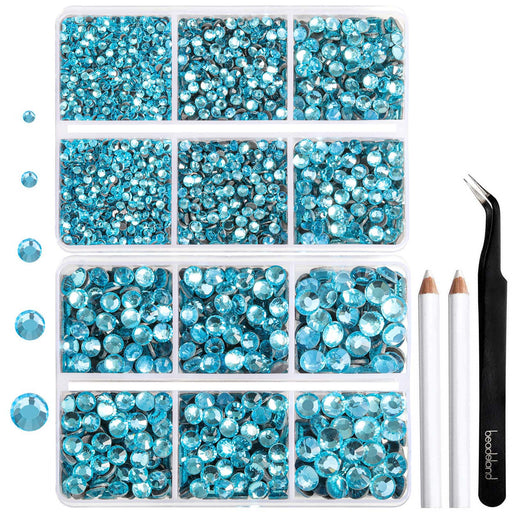 The Crafts Outlet Glass Rhinestones, DMC Hot-Fix, 4mm Tiny, 144-pc, Royal Blue