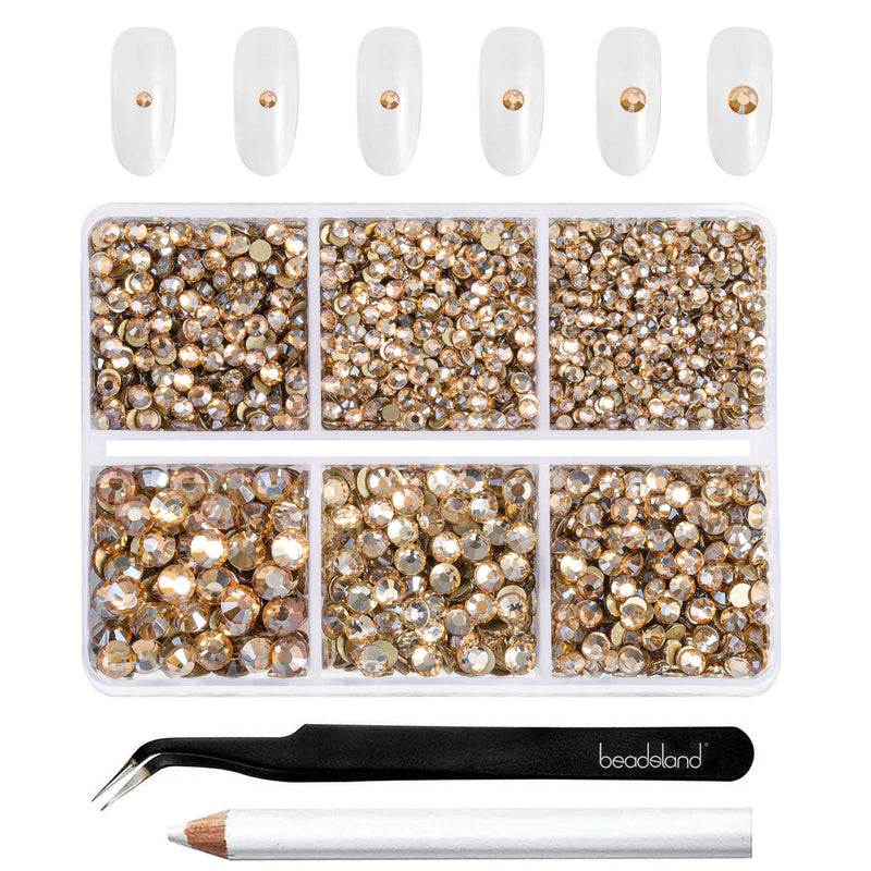  Choupee Golden Shadow Flat Back Crystal Rhinestones SS20,  Golden Shadow Rhinestones Glue Fix Glass Nail Rhinestones for Nail Art and  Craft Decorations, Clothes, Shoes : Beauty & Personal Care